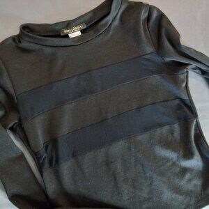 Y2K-inspired sheer mesh panel crop top - Size: One Size